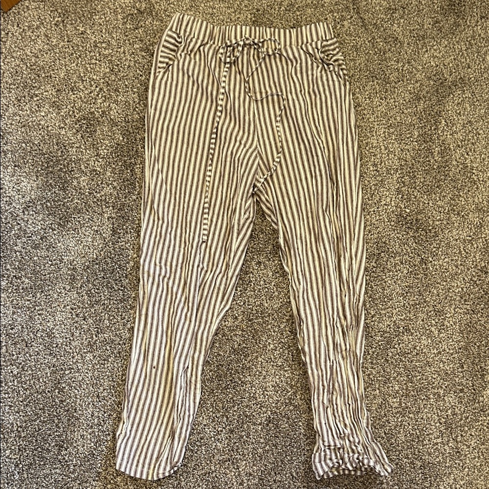 Striped Drawstring Pants